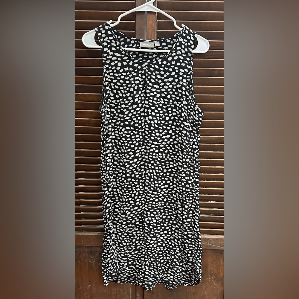 Sussan Black + White Spots Cocktail Dress